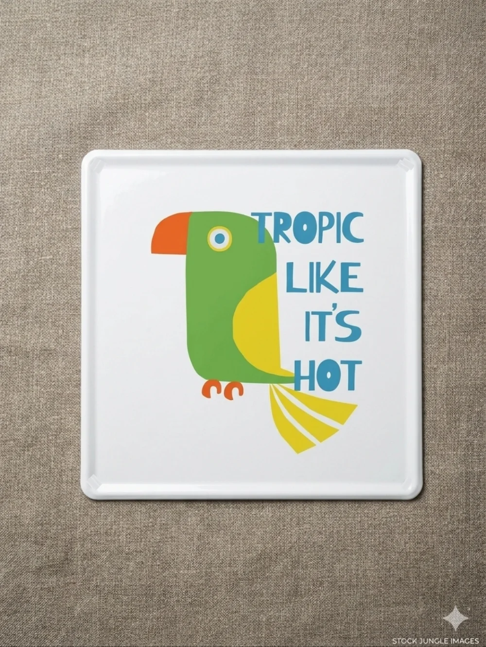 Tropic Like It’s Hot Parrot Mini Wall Sign Plaque Tropical Summer Decor NWT